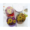 customized colored embossed glass jars for candle